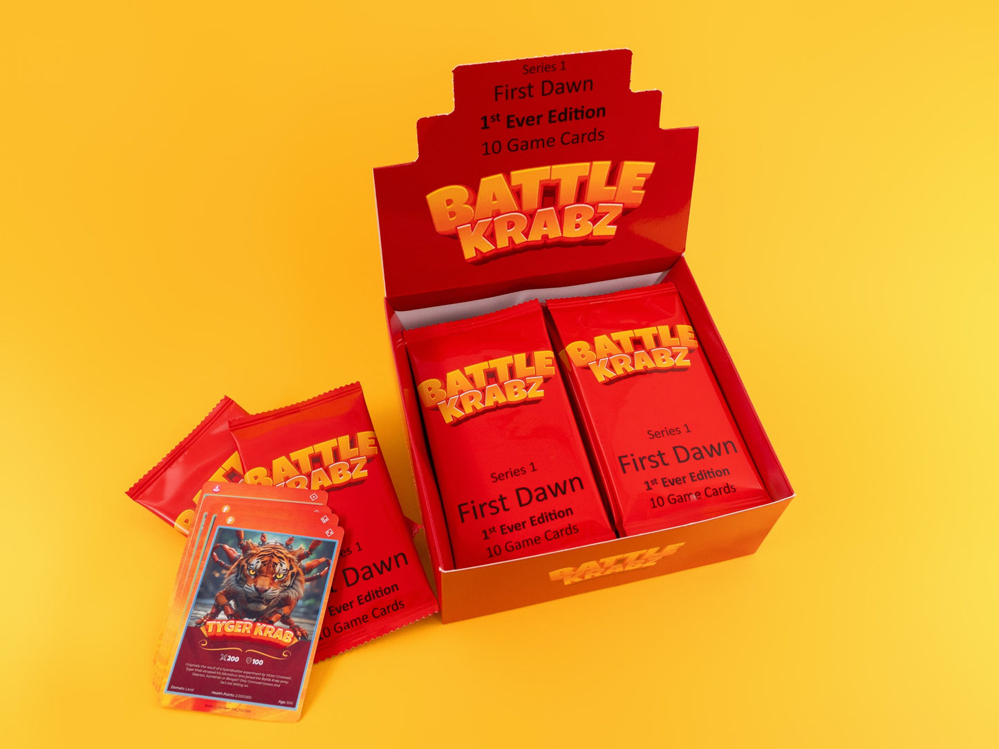 BOOSTER BOX (200 cards) - Battle Krabz Series 1 "First Dawn". First Ever Edition.