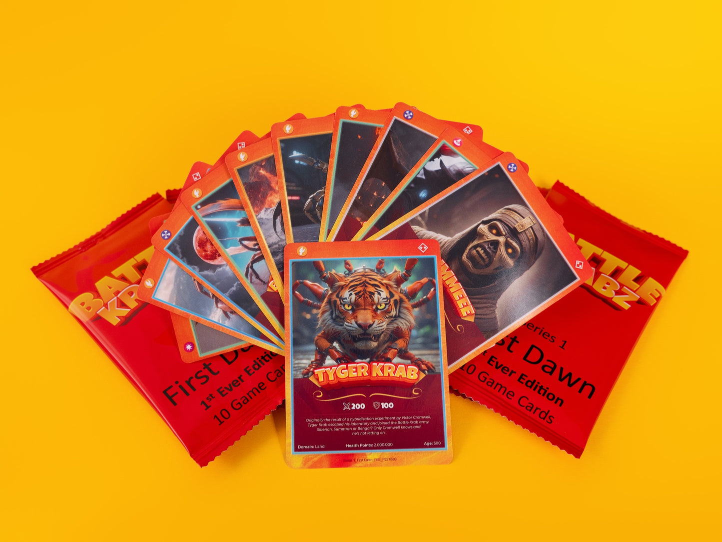 BOOSTER BAG (10 cartas) - Serie 1 de Battle Krabz "First Dawn". Primera edición.